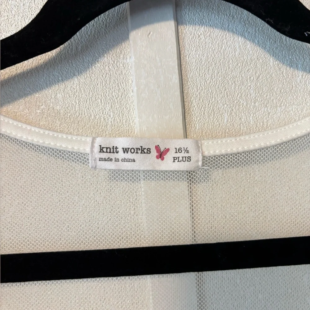 Knitworks | Cream Sheer Vest | Size - Picture 2 of 5